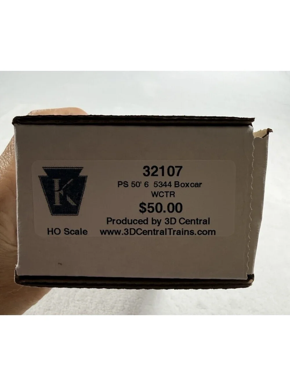 3D Central 32107 HO Scale PS 50’6” 5344 Boxcar WCTR Brown Freight Car